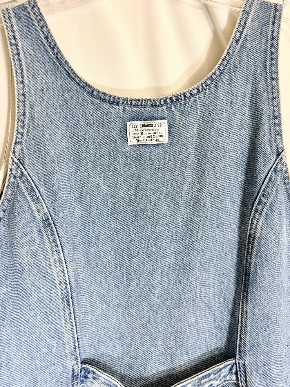 Levi's® Tuli Denim Sleeveless Mini Dress With 8 Front Button Closure Size Medium - Picture 11 of 16